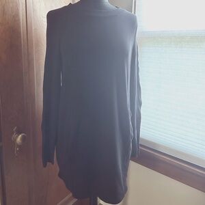 Athleta Black Crewneck Tunic Sweatshirt